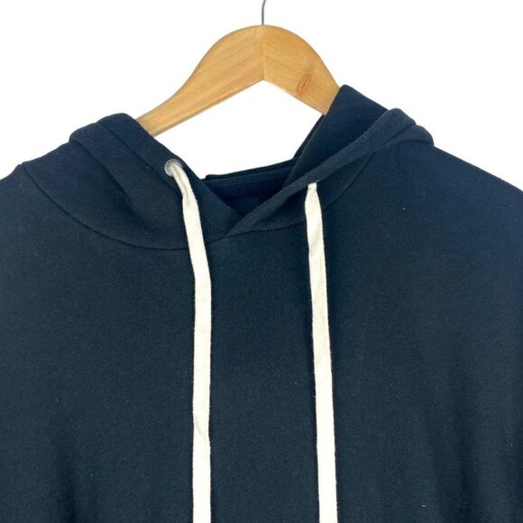 Zanerobe mens Black Flintlock Elongated Split Side Slit Oversized Hoodie US S - Picture 7 of 14